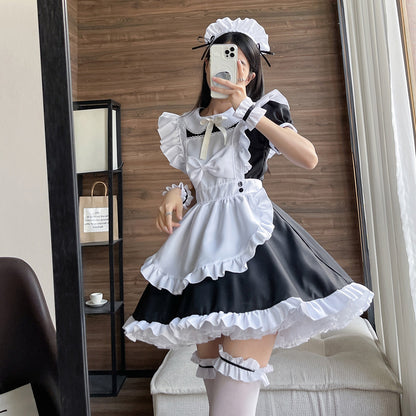 Classical Ribbon Maid Dress (Sizes 2L, 3L, 4L, 5L, and 6L) / Cosplay / Halloween