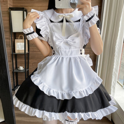 Classical Ribbon Maid Dress (Sizes 2L, 3L, 4L, 5L, and 6L) / Cosplay / Halloween