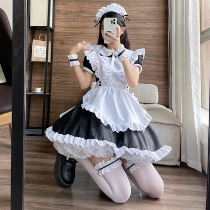 Classical Ribbon Maid Dress (Sizes 2L, 3L, 4L, 5L, and 6L) / Cosplay / Halloween