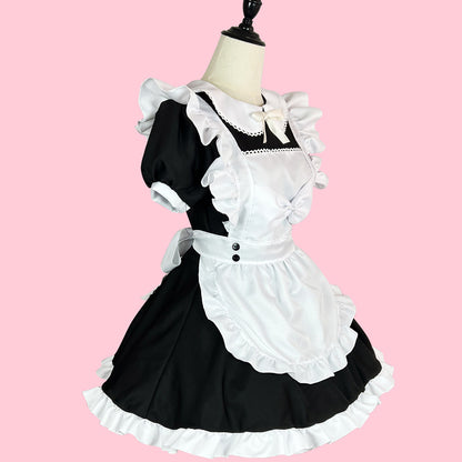 Classical Ribbon Maid Dress (Sizes 2L, 3L, 4L, 5L, and 6L) / Cosplay / Halloween