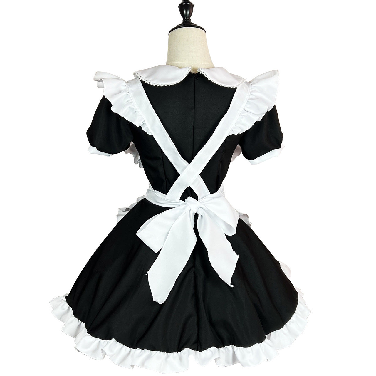 大きいサイズ レディース Classical Ribbon Maid Dress (Sizes 2L, 3L, 4L, 5L, and 6L) / Cosplay / Halloween