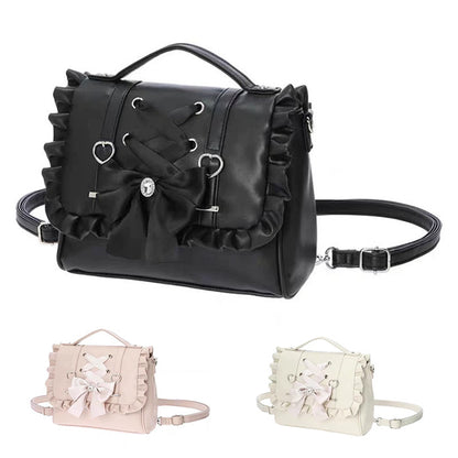 ハートレースアップ・ドールフリル２WAYかばんBAG