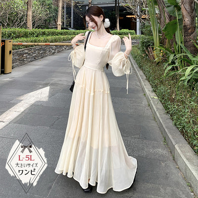 エターナルエレガンス・シアースリーブワンピ(L/2L/3L/4L/5L)