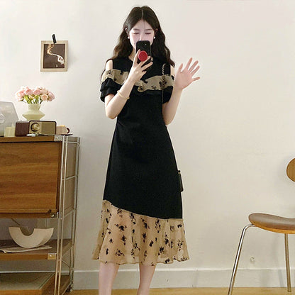 クラシックフリル・ショルダーカットワンピース(LL/3L/4L/5L)