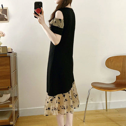 クラシックフリル・ショルダーカットワンピース(LL/3L/4L/5L)