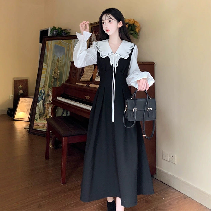 クラシカルレースときめきワンピース(L/LL/3L/4L/5L)
