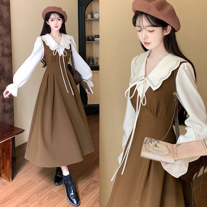 クラシカルレースときめきワンピース(L/LL/3L/4L/5L)