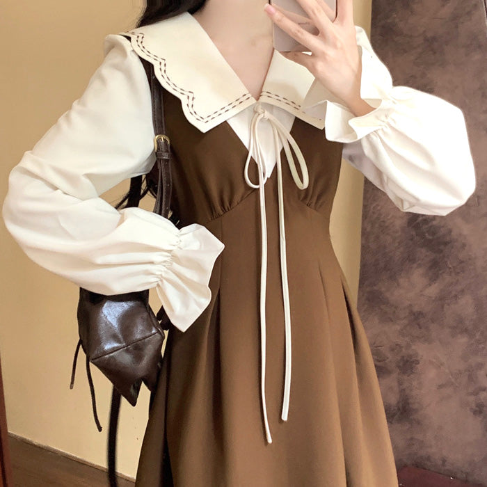クラシカルレースときめきワンピース(L/LL/3L/4L/5L)