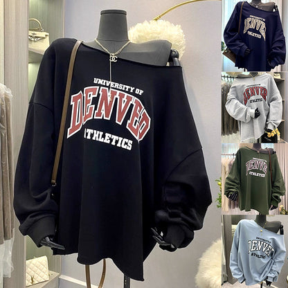 ゆる映えワンショルダーカレッジトップス(L/LL/3L/4L/5L)