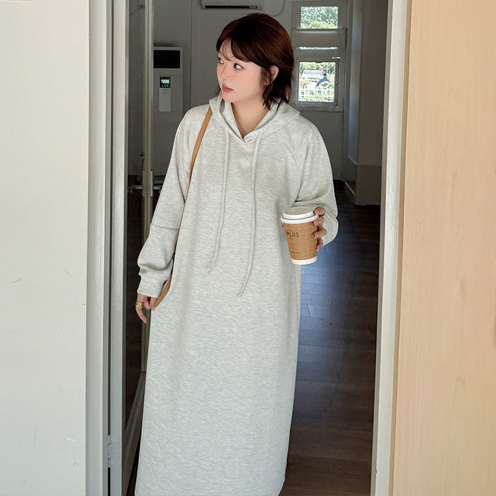 ソフトメルティ・フーディロング丈ワンピース(LL/3L/4L/5L/6L)