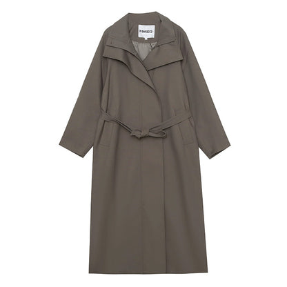 スタンドカラーフレアロングコート(LL/3L/4L/5L/6L)