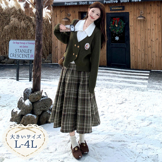 フォレストチェック・クラシカルガールセットアップ(L/LL/3L/4L/5L)