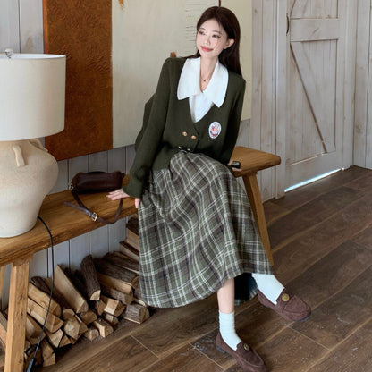 フォレストチェック・クラシカルガールセットアップ(L/LL/3L/4L/5L)