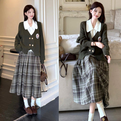 フォレストチェック・クラシカルガールセットアップ(L/LL/3L/4L/5L)