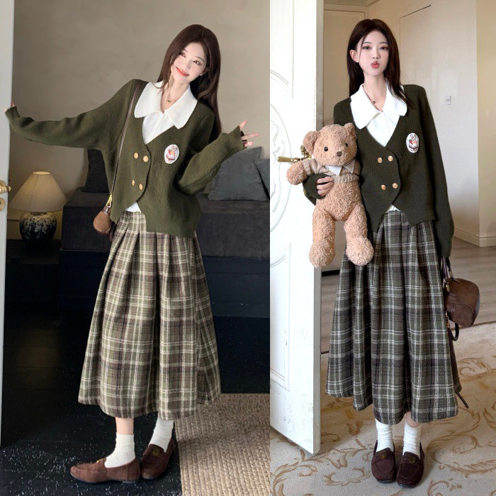 フォレストチェック・クラシカルガールセットアップ(L/LL/3L/4L/5L)