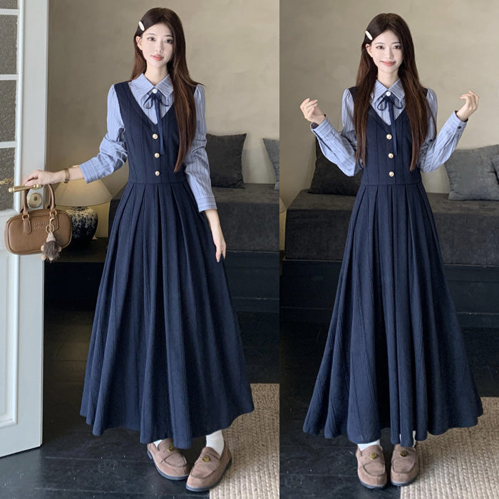 極美品⭐︎ INFINE 大きいサイズ 15号 ワンピースセットアップ　紺 ミモレ丈マーメイド裾ワンピースsdp0246 ネイビー – [公式]SAISON DE