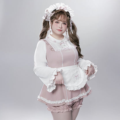 マシュマロピンク・ロリータツインリボンセットアップ(LL/3L)