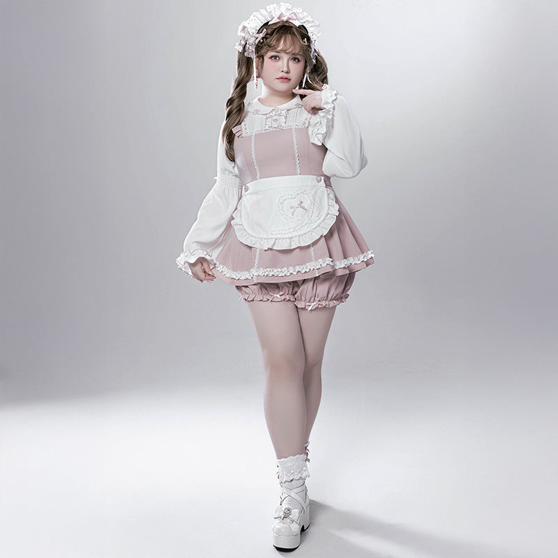 マシュマロピンク・ロリータツインリボンセットアップ(LL/3L)