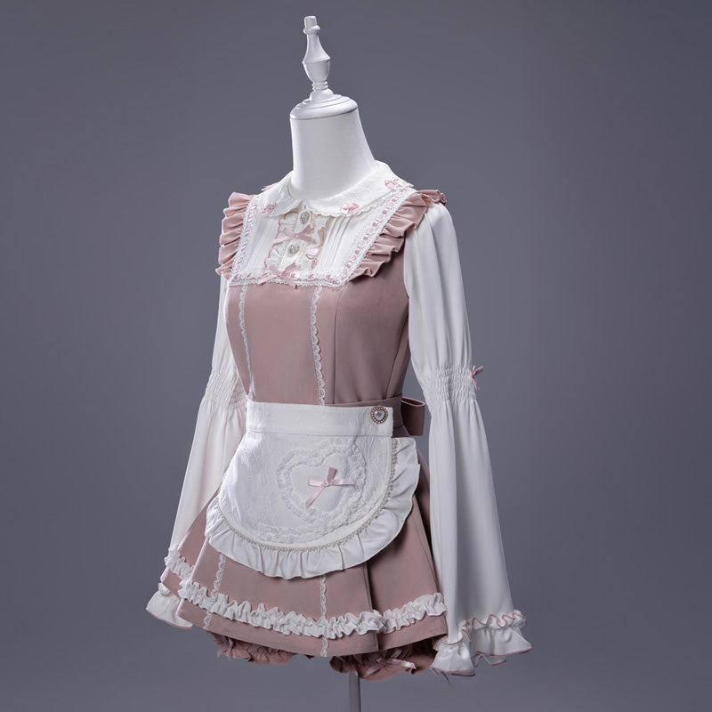 マシュマロピンク・ロリータツインリボンセットアップ(LL/3L)