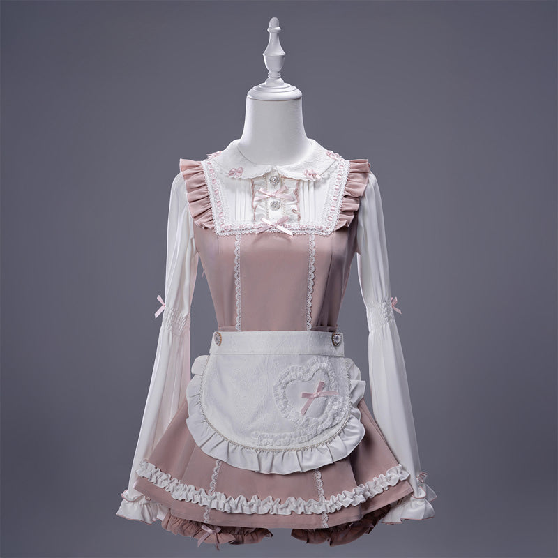 マシュマロピンク・ロリータツインリボンセットアップ(LL/3L)