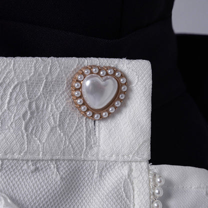 マシュマロブラック・ロリータツインリボンセットアップ(LL/3L)