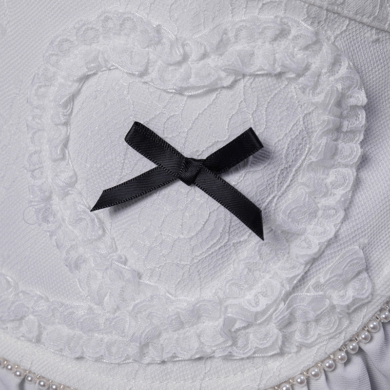 マシュマロブラック・ロリータツインリボンセットアップ(LL/3L)