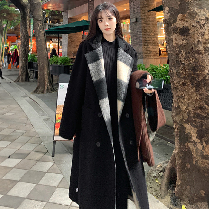 モノトーンシフォン・リバーシブルロングコート(L/LL/3L/4L/5L)