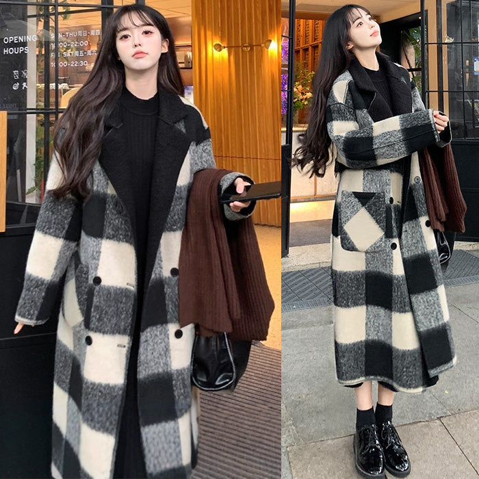 モノトーンシフォン・リバーシブルロングコート(L/LL/3L/4L/5L)