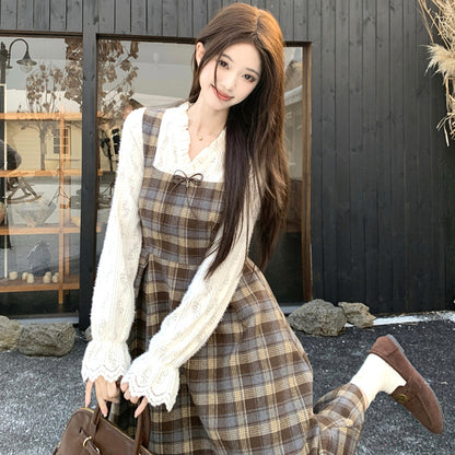 ブランシナモン・レトロロングワンピース(L/LL/3L/4L/5L)