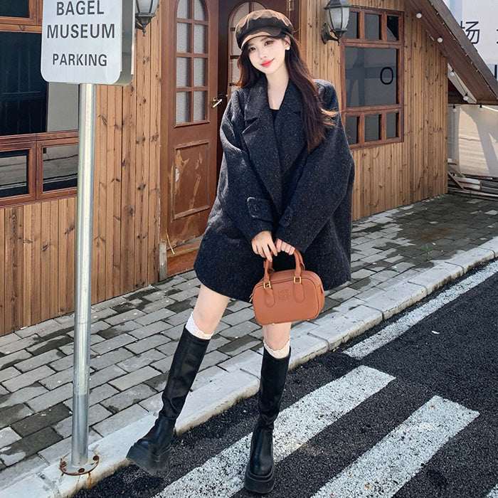 ノワールクラウン・ウールタッチコート(L/LL/3L/4L/5L)