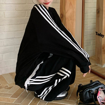 ブラックシュガー・レースリボンジャージセットアップ(L/LL/3L/4L/5L)