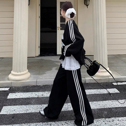 ブラックシュガー・レースリボンジャージセットアップ(L/LL/3L/4L/5L)