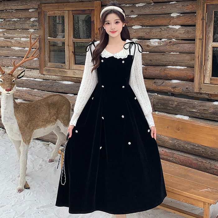 【選べる丈】ベルベットムーン・ドールワンピース(L/LL/3L/4L/5L)