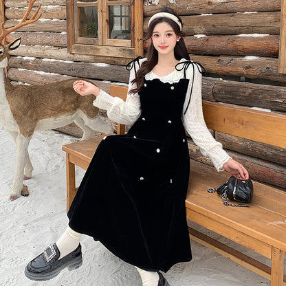 【選べる丈】ベルベットムーン・ドールワンピース(L/LL/3L/4L/5L)