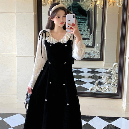 【選べる丈】ベルベットムーン・ドールワンピース(L/LL/3L/4L/5L)