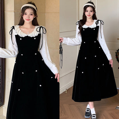 【選べる丈】ベルベットムーン・ドールワンピース(L/LL/3L/4L/5L)