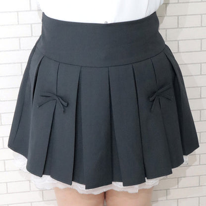 おリボンプリーツスカートミニスカパン（3L/4L/5L/6L）