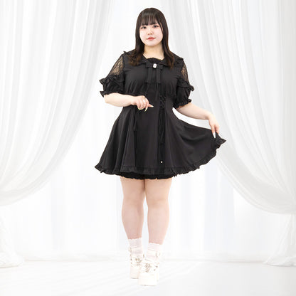 メルティリボン・セーラー襟ドーリーセットアップ（LL/3L/4L）/Taberunosky（タベルノスキー）