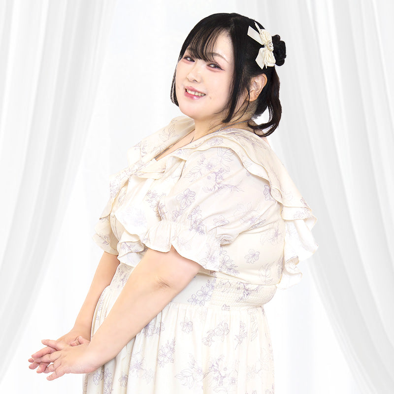 Sweet Vanilla Fluffy Memory Dress (3L/4L/5L/6L) / Taberunosky