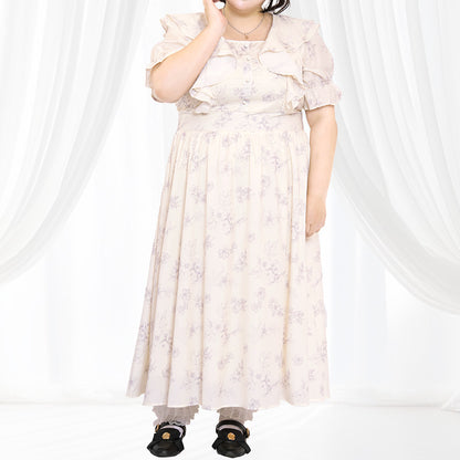 Sweet Vanilla Fluffy Memory Dress (3L/4L/5L/6L) / Taberunosky
