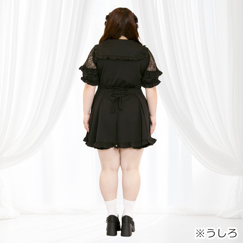 Melty Ribbon Sailor Collar Dolly Set (LL/3L/4L) / Taberunosky
