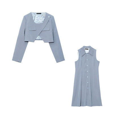 Mode and Elegant Short Jacket and Dress Set