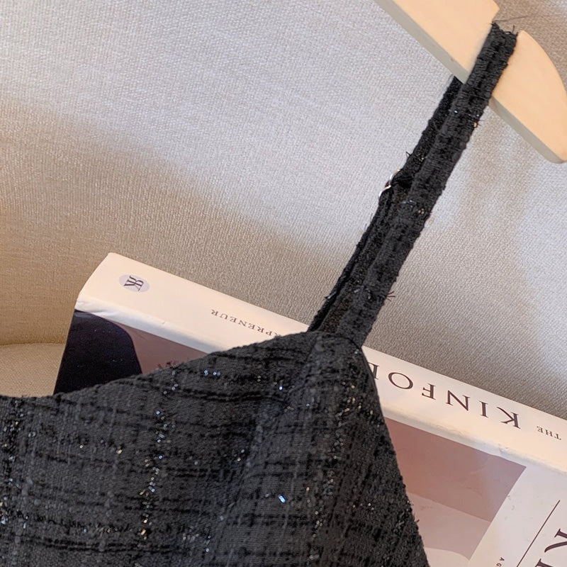 大きいサイズ レディース おとなツイードジャケット＆キャミワンピース(3L/4L/5L/6L/7L)