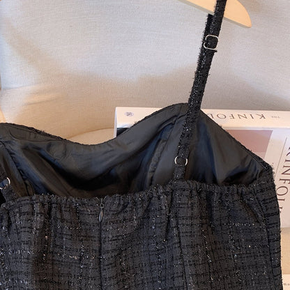 おとなツイードジャケット＆キャミワンピース(3L/4L/5L/6L/7L)