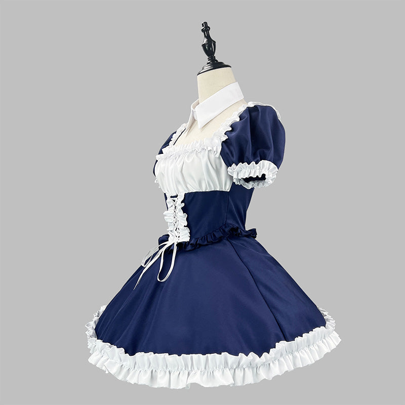 聖なるリボンクロスメイドNAVYワンピース(M/L/LL/3L/4L/5L/6L)ハロウィン/コスプレ