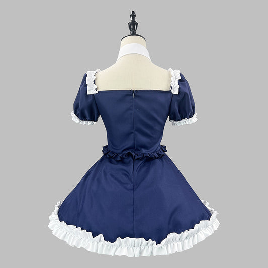 聖なるリボンクロスメイドNAVYワンピース(M/L/LL/3L/4L/5L/6L)ハロウィン/コスプレ
