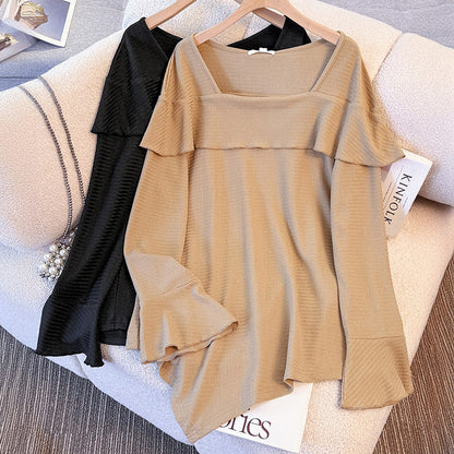 ナイトフロウ・フリルプルオーバートップス(3L/4L/5L/6L/7L)