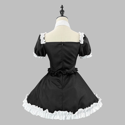 聖なるリボンクロスメイドBlackワンピース(M/L/LL/3L/4L/5L/6L)ハロウィン/コスプレ