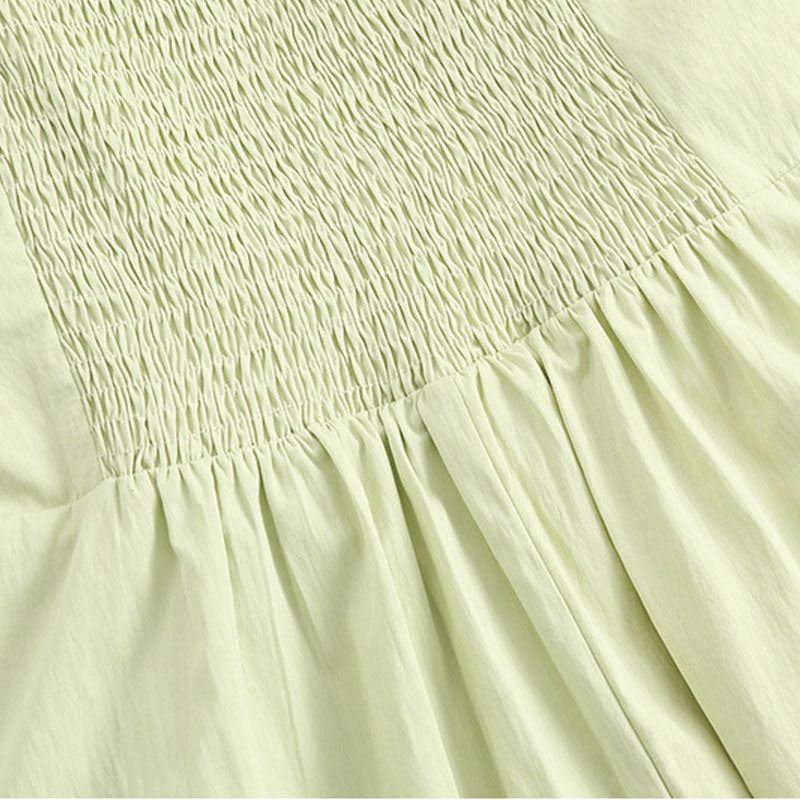 大きいサイズ レディース やわらか純白のフリルネック上品ワンピース(LL/3L/4L/5L/6L)