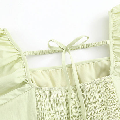 やわらか純白のフリルネック上品ワンピース(LL/3L/4L/5L/6L)